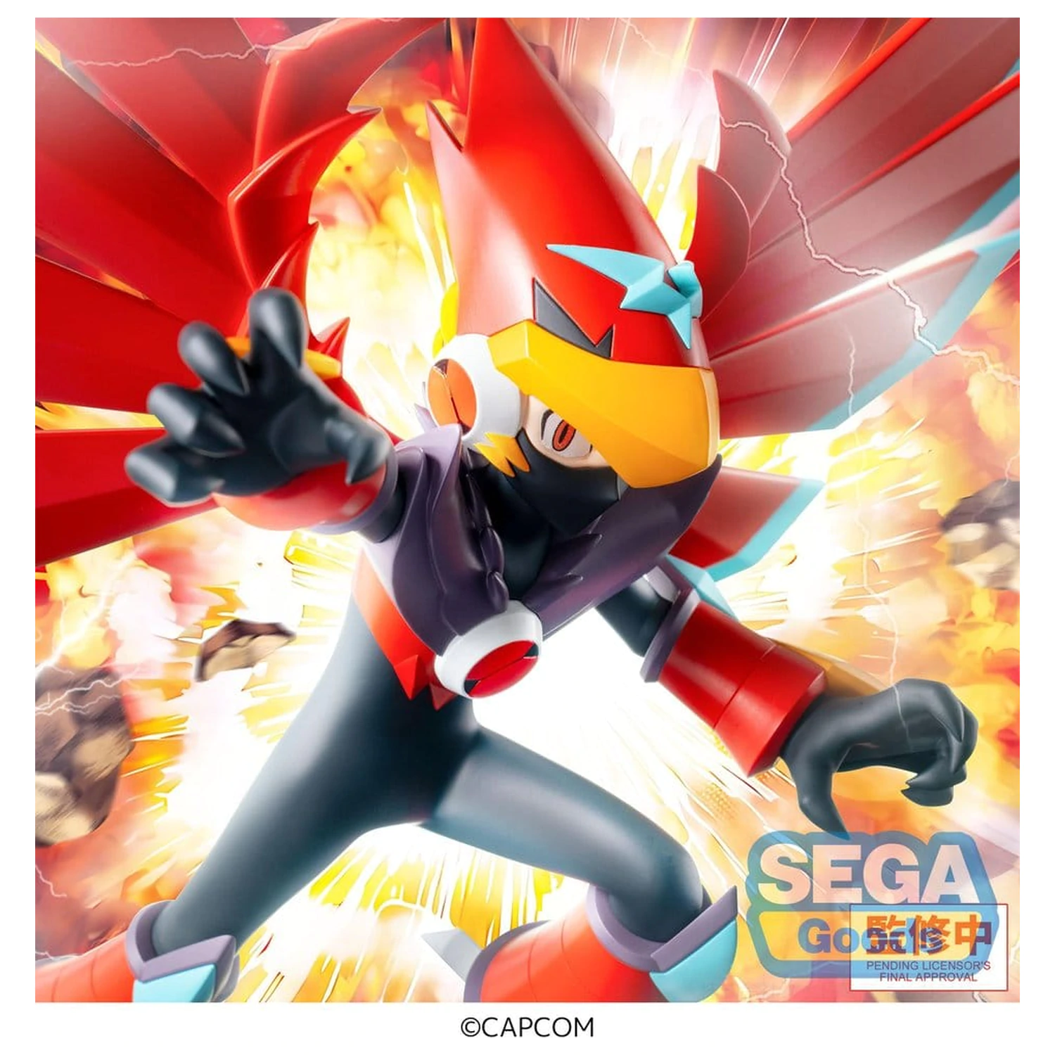Mega Man Battle Network Luminasta PVC figura Mega Man Falzar Beast 19 cm fotografija izdelka