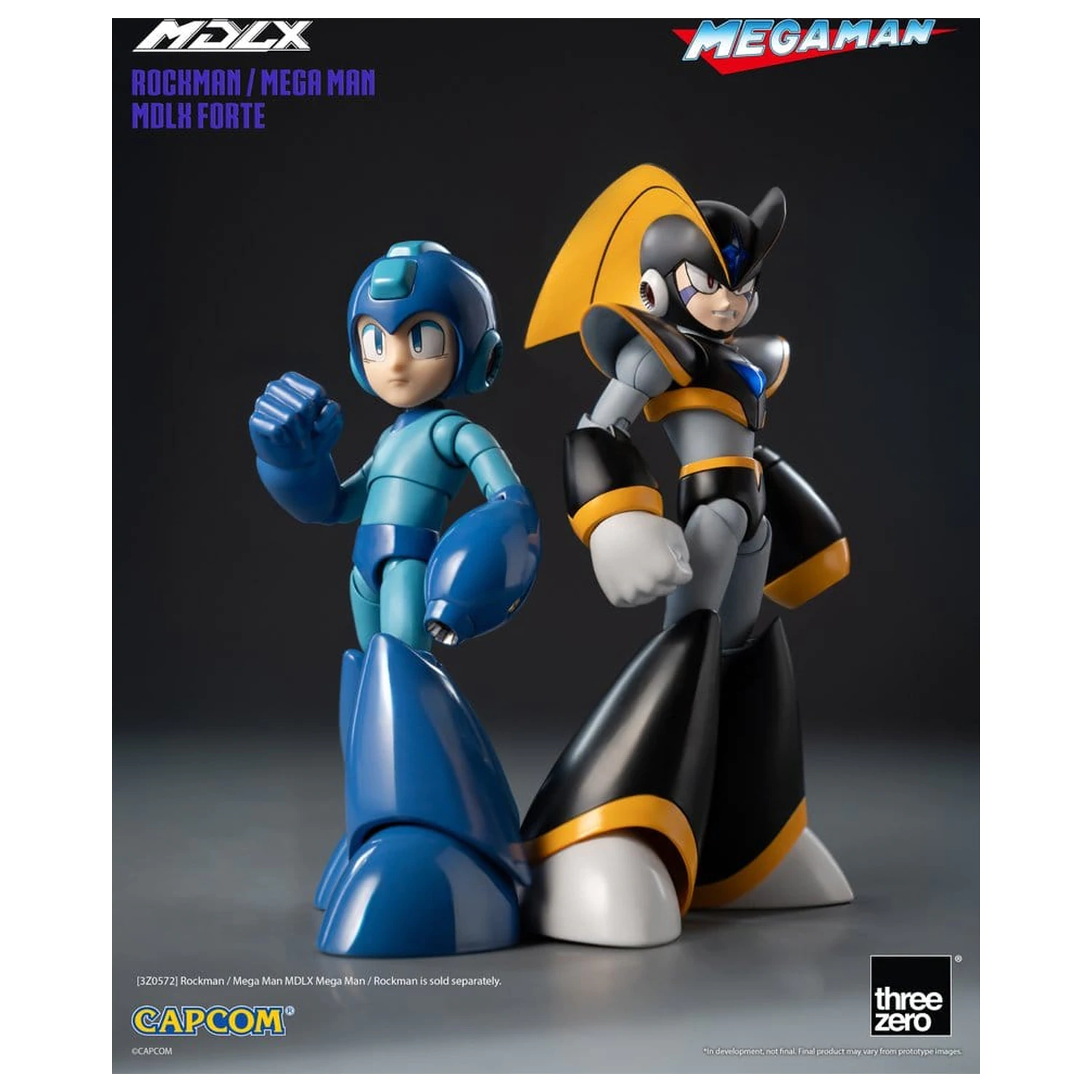 Mega Man MDLX akcijska figura Rockman / Mega Man Forte 10 cm fotografija izdelka