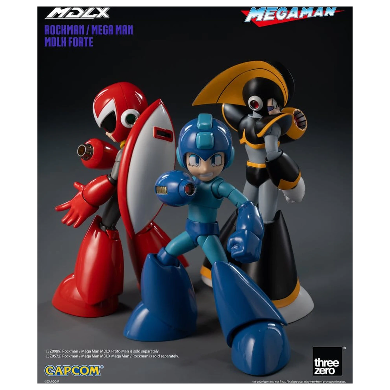Mega Man MDLX akcijska figura Rockman / Mega Man Forte 10 cm fotografija izdelka