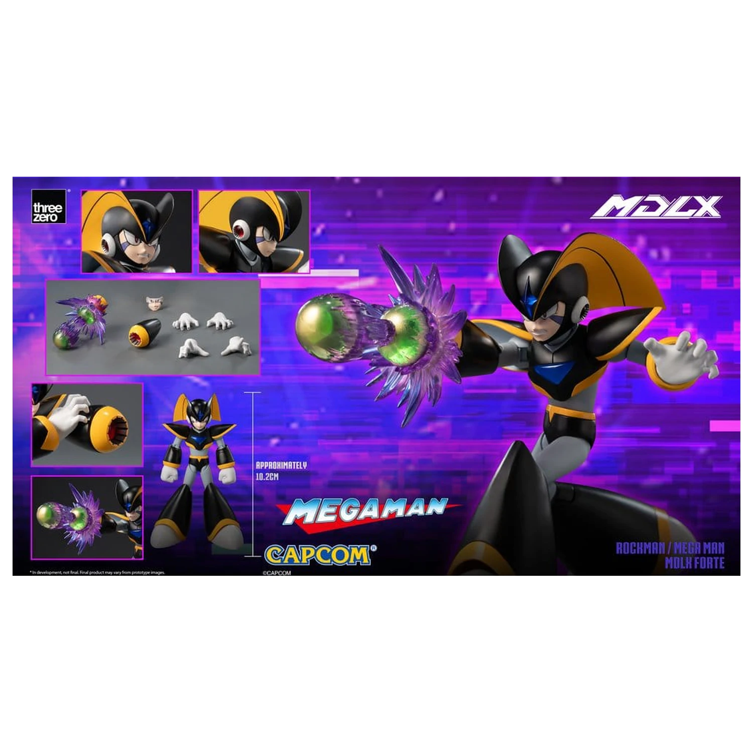Mega Man MDLX akcijska figura Rockman / Mega Man Forte 10 cm fotografija izdelka