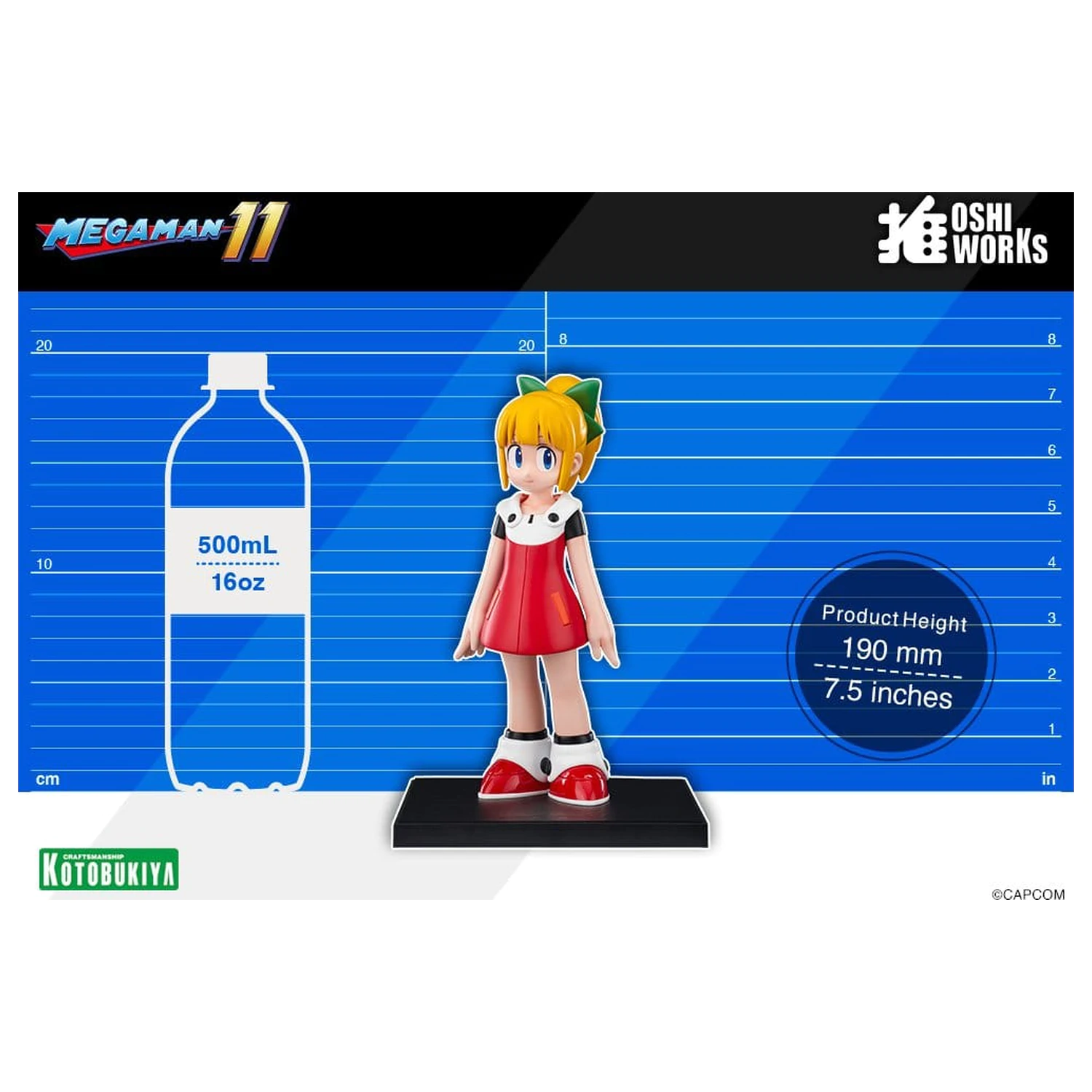 Mega Man Oshi Works PVC figura Roll 19 cm fotografija izdelka