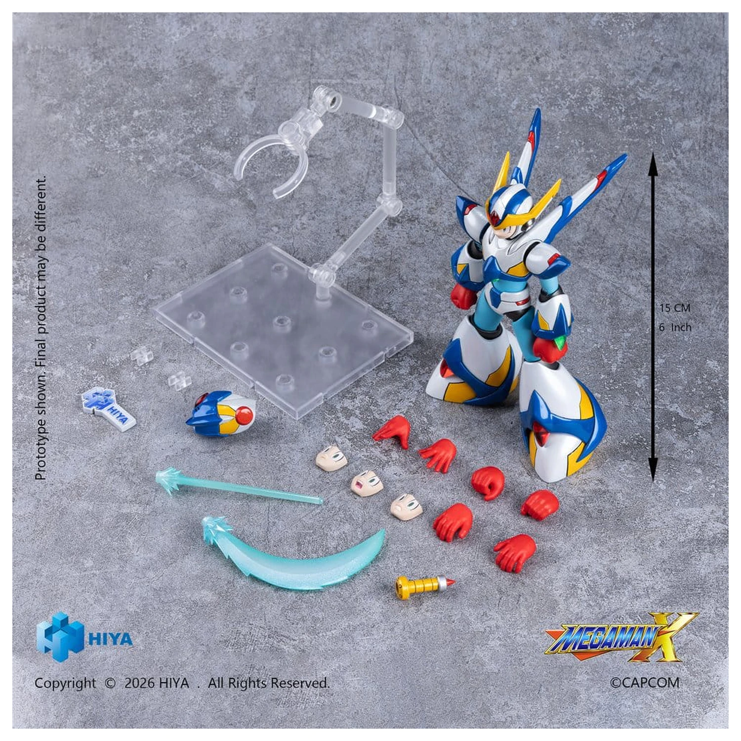 Mega Man X Exquisite Basic Series Akcijska figura X Falcon Armor različica 15 cm fotografija izdelka