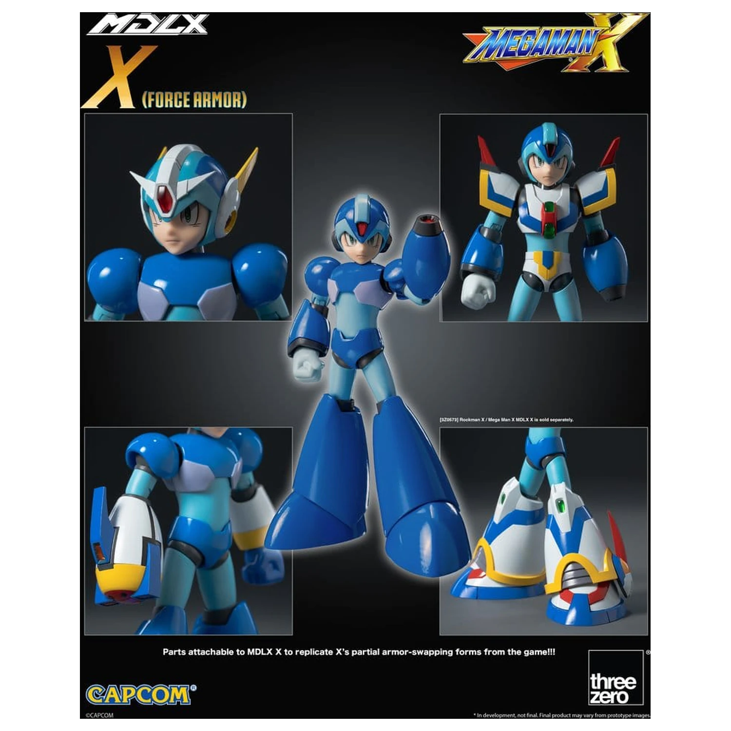 Mega Man X MDLX akcijska figura Rockman / Mega Man Force Armor 12 cm fotografija izdelka