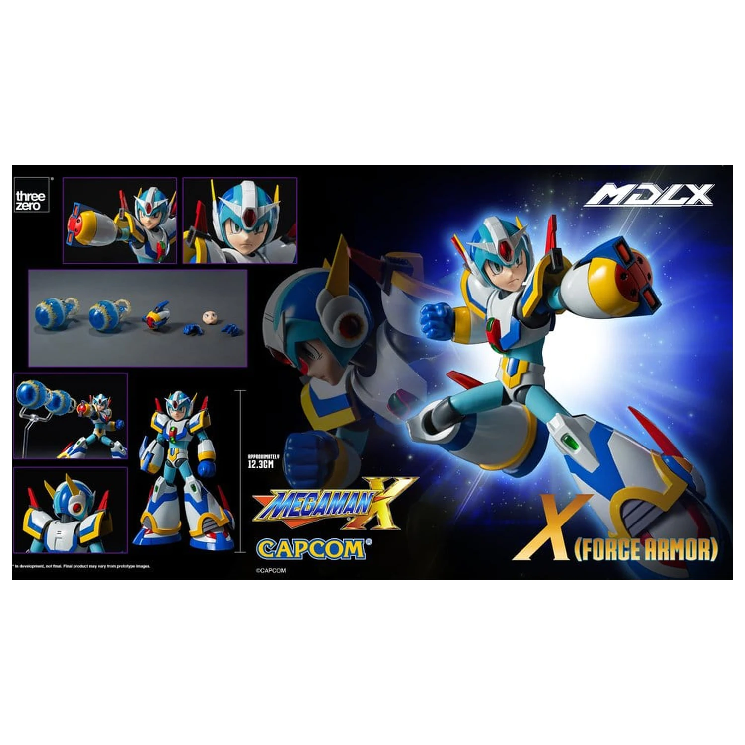 Mega Man X MDLX akcijska figura Rockman / Mega Man Force Armor 12 cm fotografija izdelka