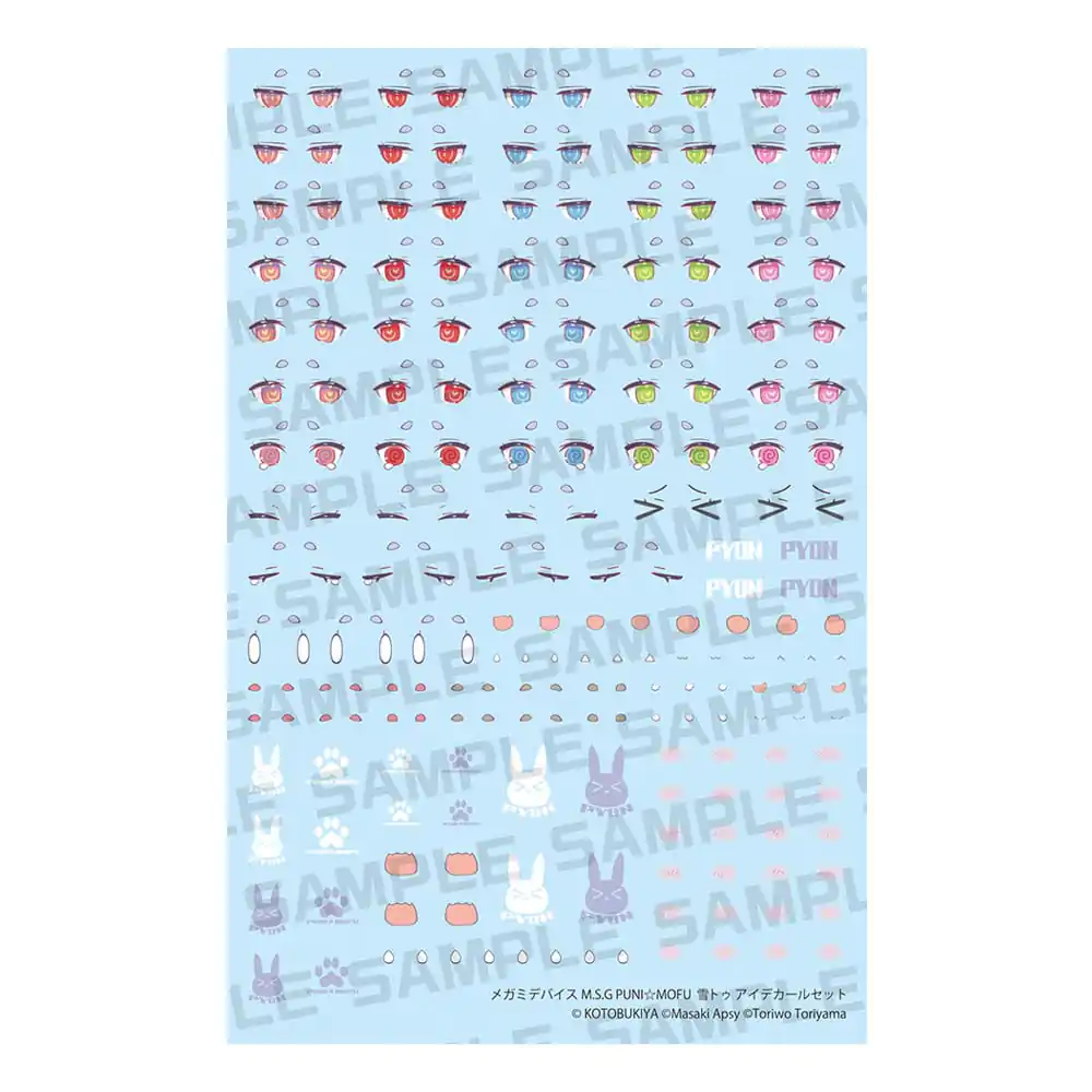Megami Device M.S.G. Plastični modelarski komplet 1/1 Puni Mofu Yuki Tu Eye Decal Set fotografija izdelka