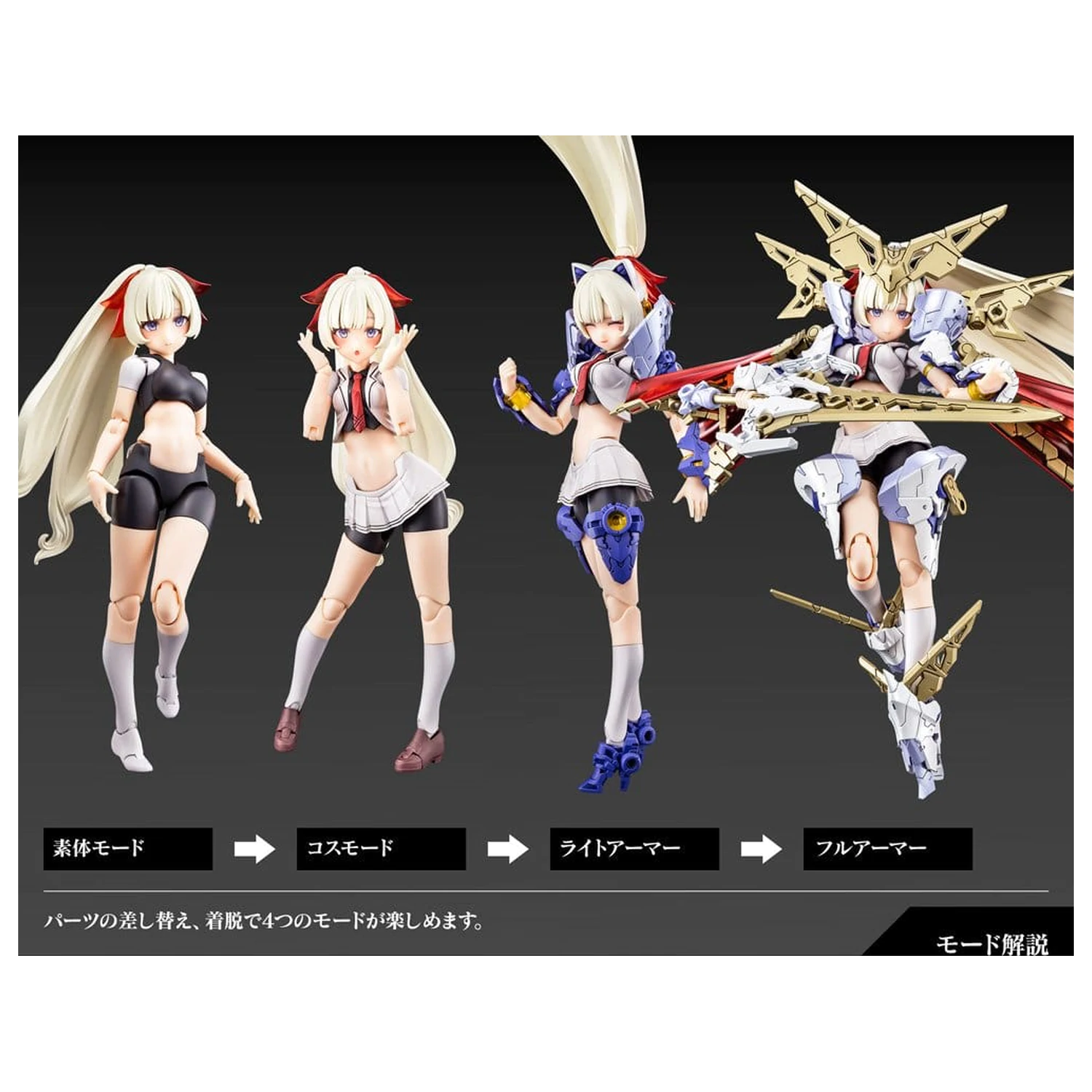 Megami Device plastični model Kit 1/1 Buster Doll Paladin (Reprodukcija) 18 cm fotografija izdelka