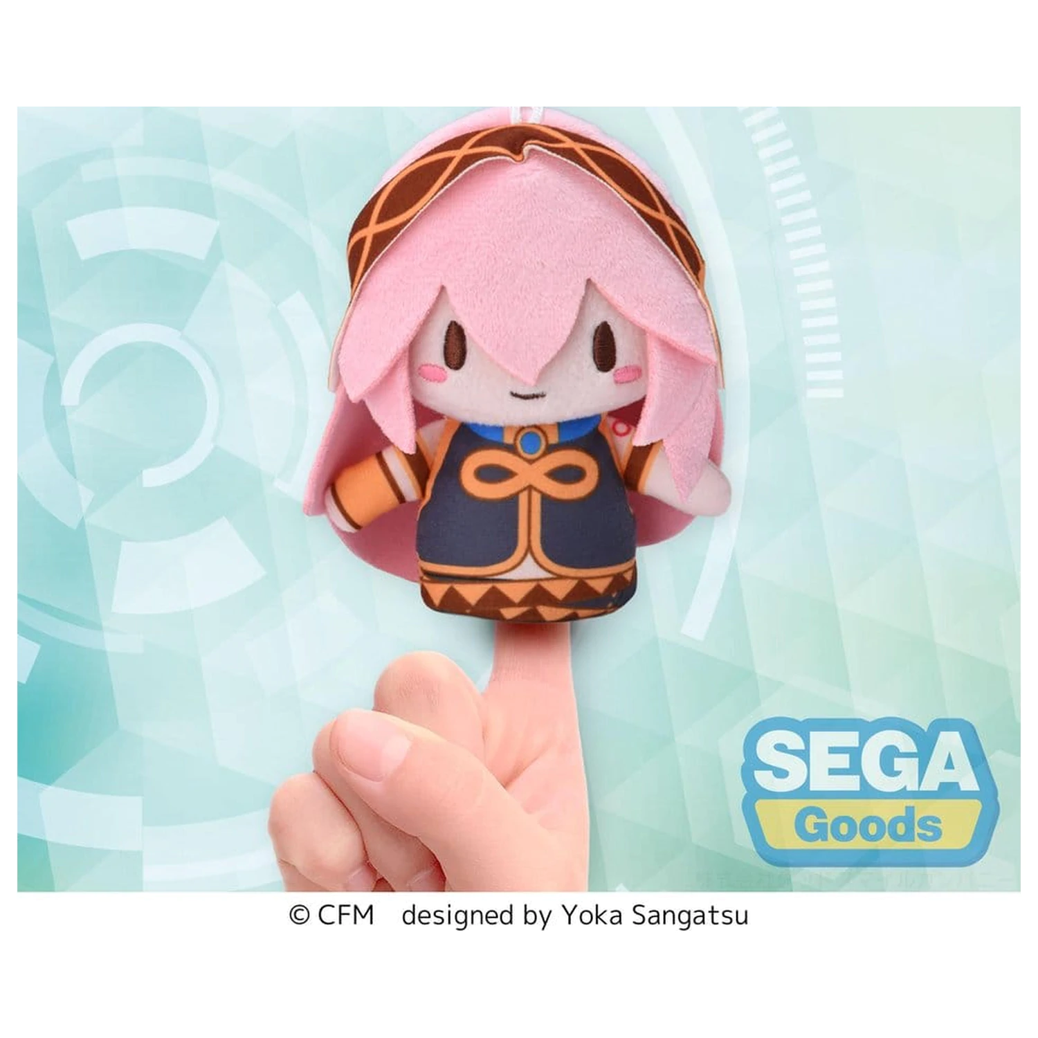 Megurine Luka Fuwa Petit plišasta figura prstna maskota 10 cm fotografija izdelka