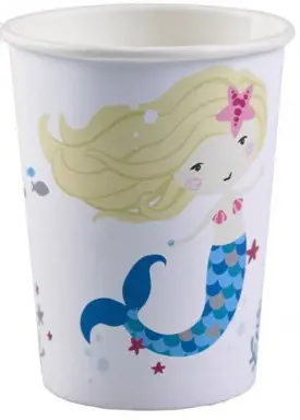 Mermaid Papirni kozarčki 8 kos 250 ml fotografija izdelka