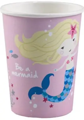 Mermaid Papirnati lončki 8 kosov 250 ml fotografija izdelka