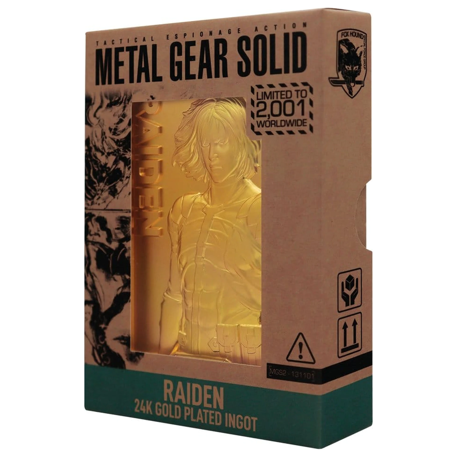 Metal Gear Solid 2 Ingot Raiden 24k pozlačen omejena izdaja fotografija izdelka