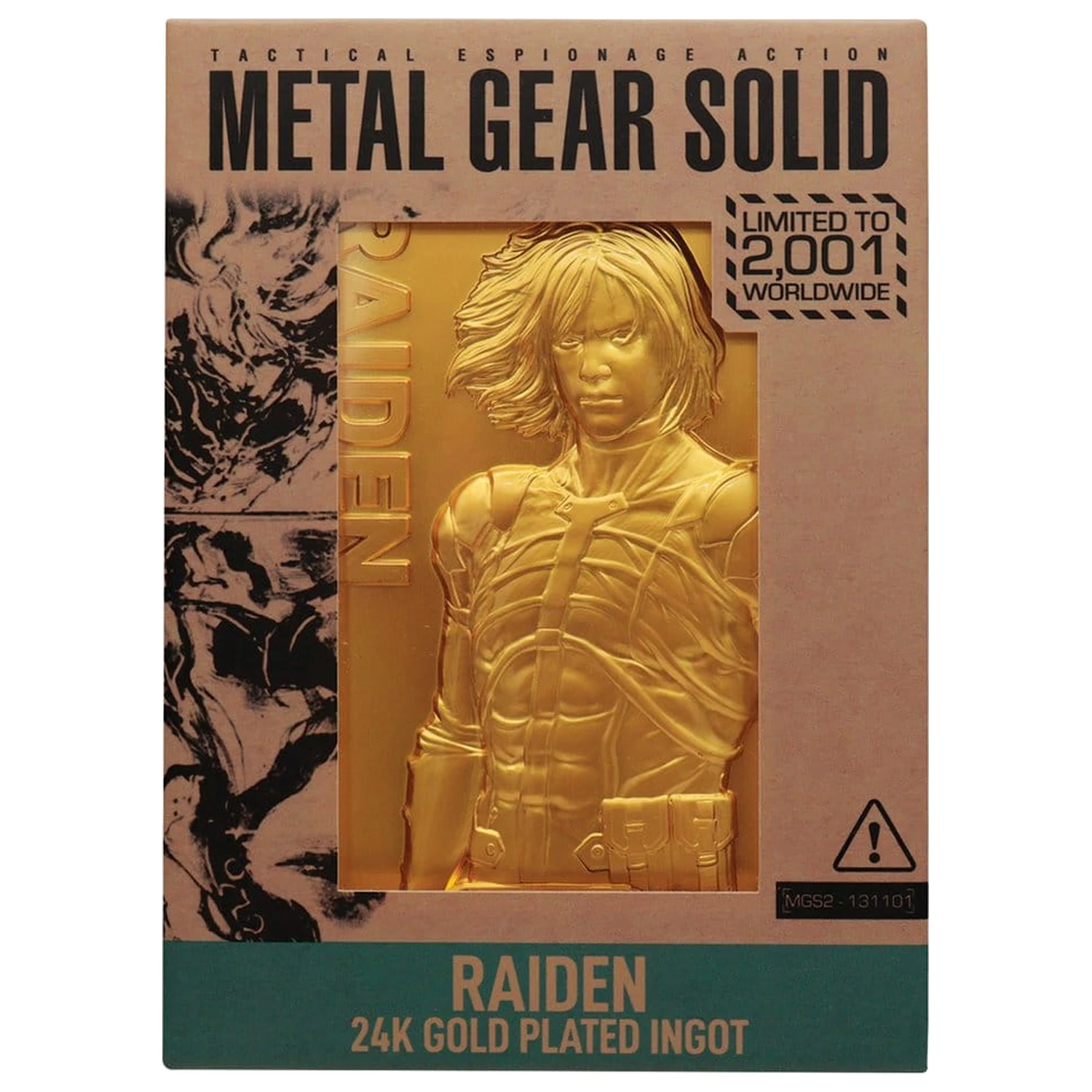 Metal Gear Solid 2 Ingot Raiden 24k pozlačen omejena izdaja fotografija izdelka