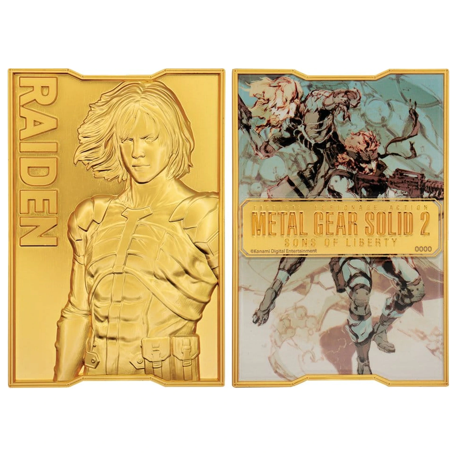 Metal Gear Solid 2 Ingot Raiden 24k pozlačen omejena izdaja fotografija izdelka