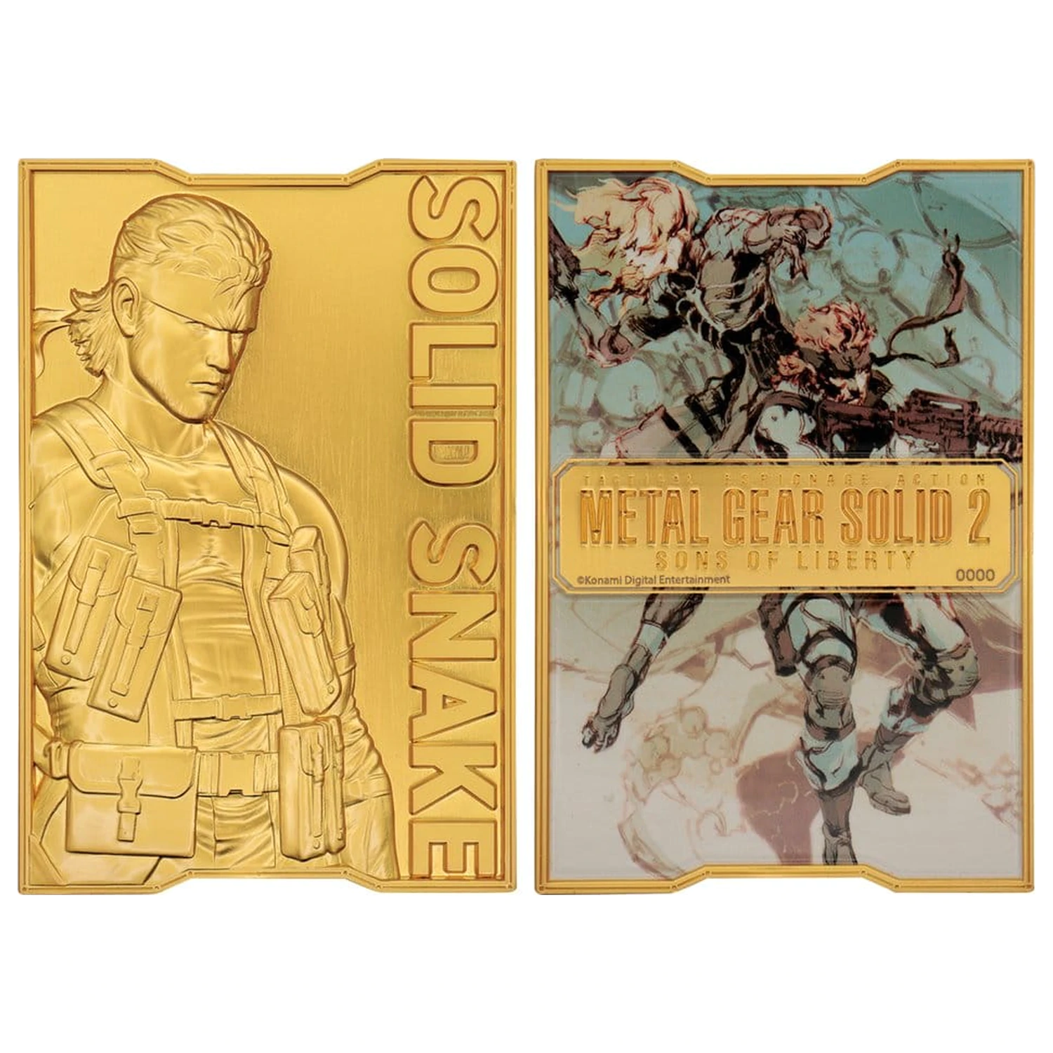 Metal Gear Solid 2 Ingot Snake 24k pozlačena omejena izdaja fotografija izdelka