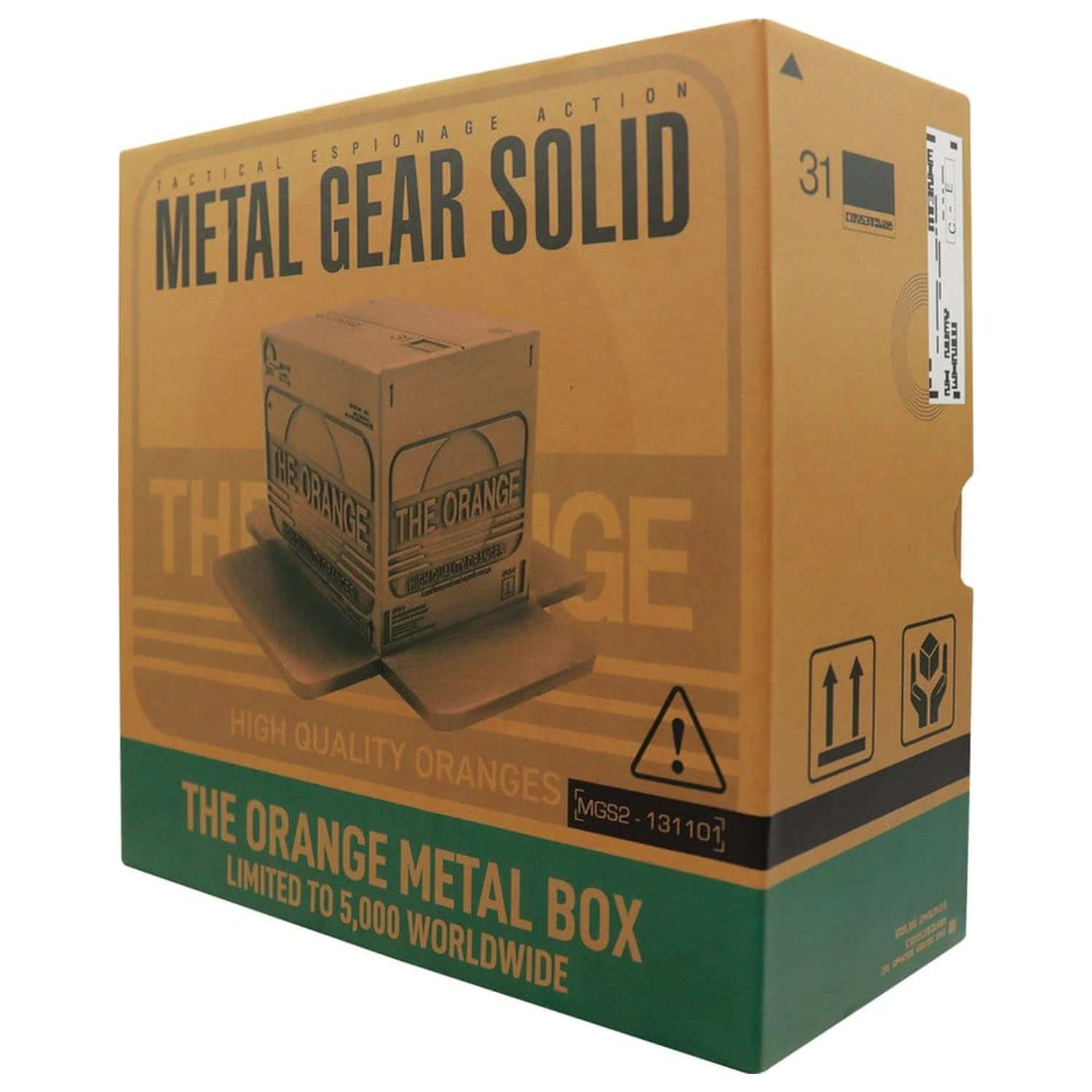 Metal Gear Solid 2 Replika kartonaste škatle starinsko zlate barve fotografija izdelka