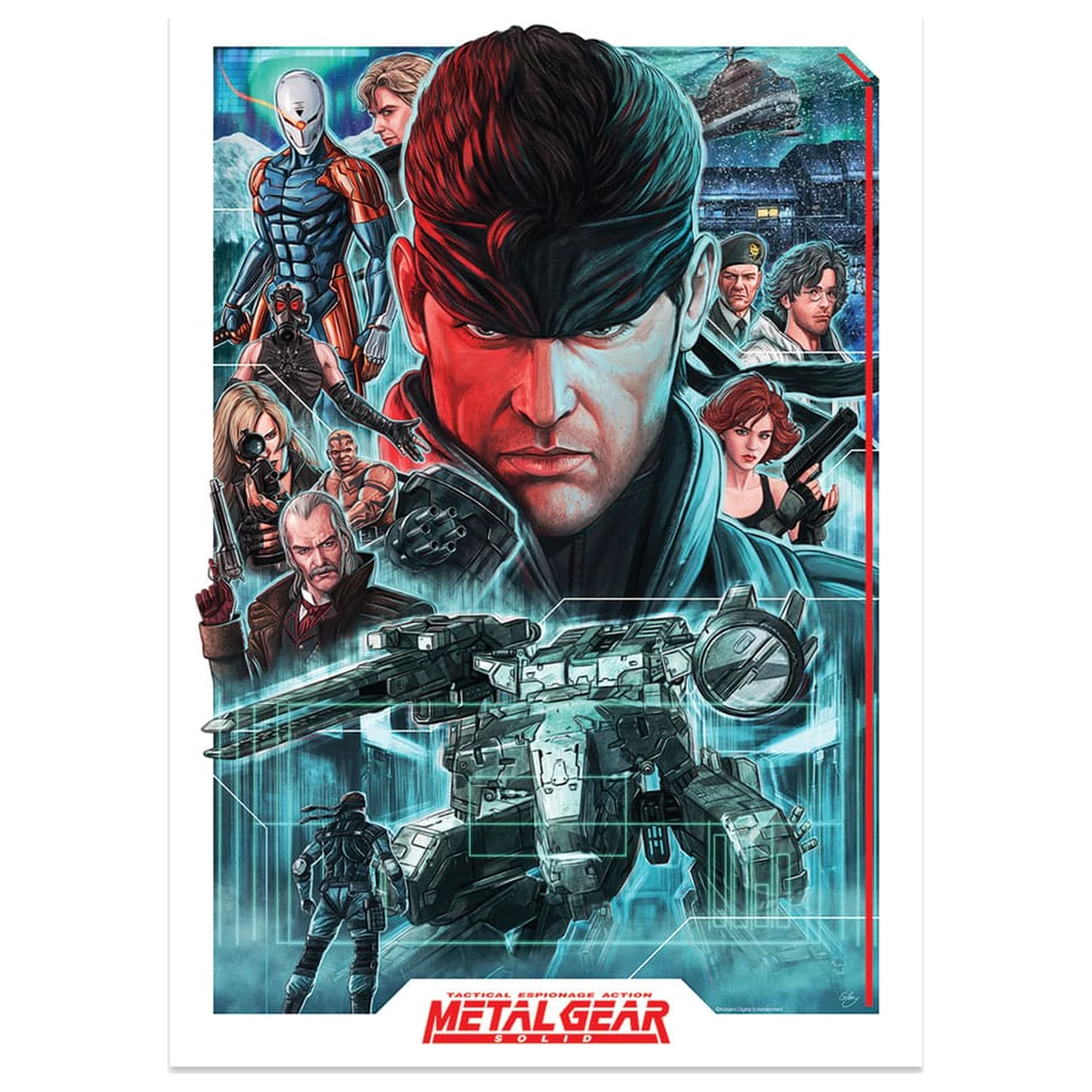 Metal Gear Solid Art Tisk Montaža Omejena Izdaja 42 x 30 cm fotografija izdelka