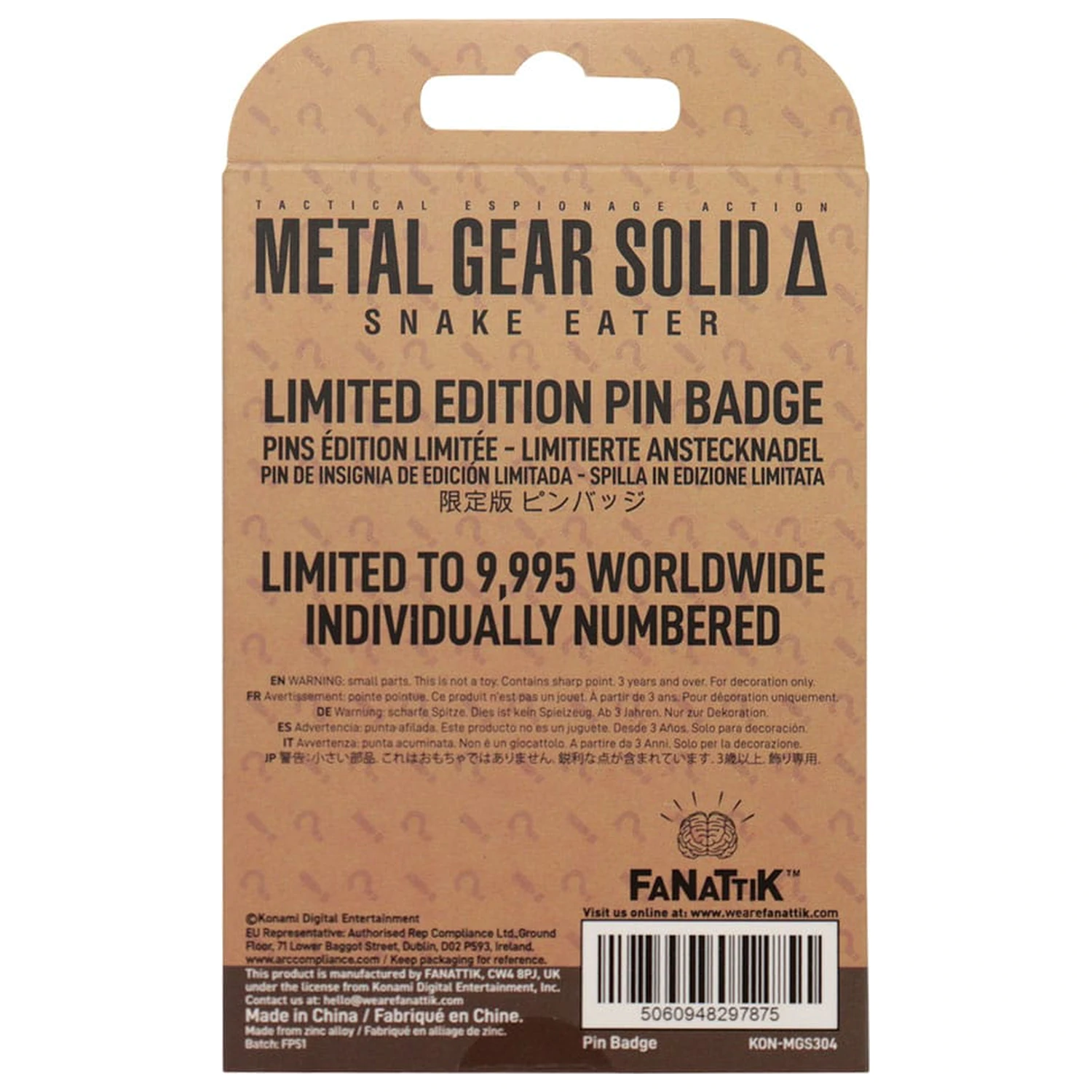 Metal Gear Solid Delta priponka Fox Limited Edition fotografija izdelka