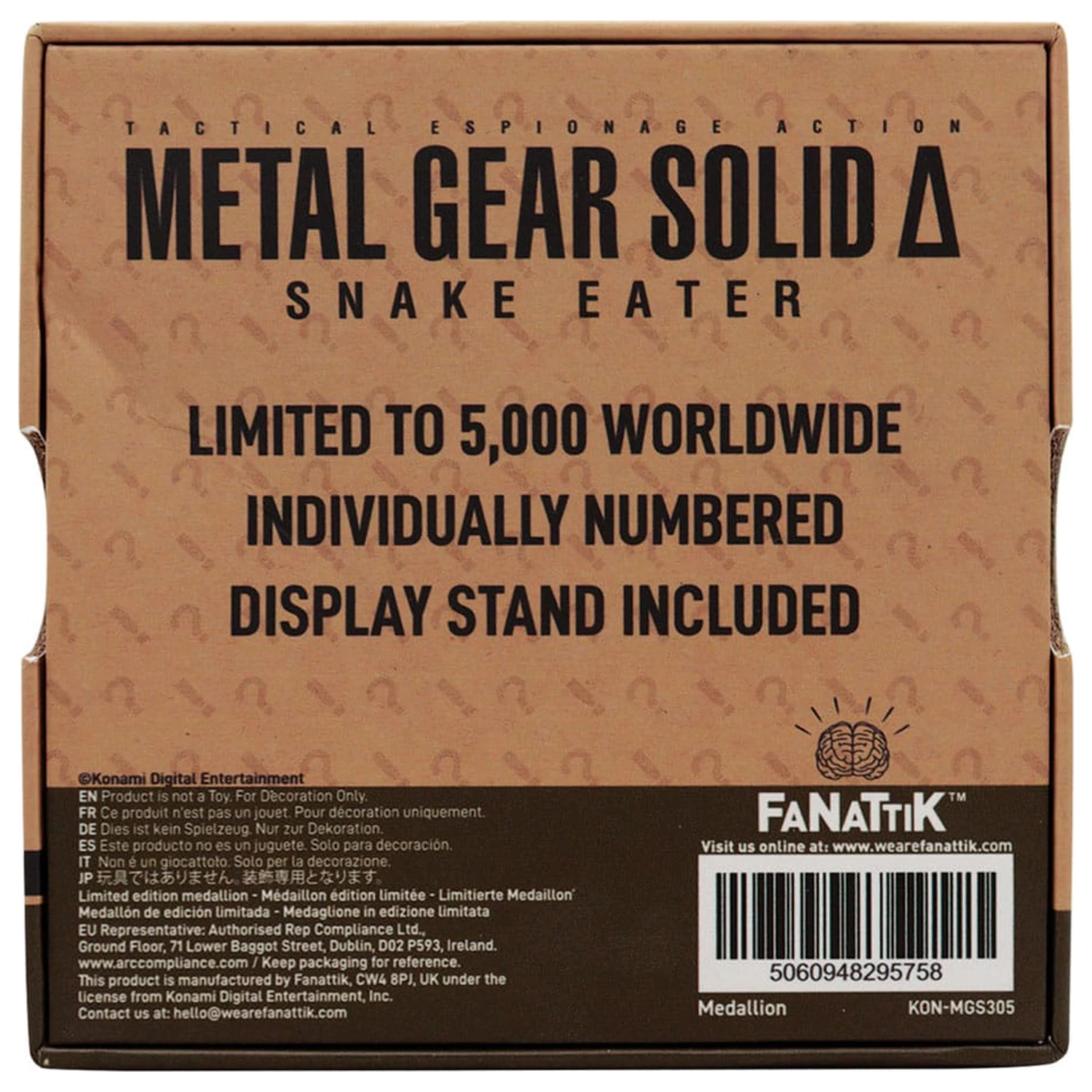 Metal Gear Solid Delta medaljon Cobra Unit omejena izdaja fotografija izdelka