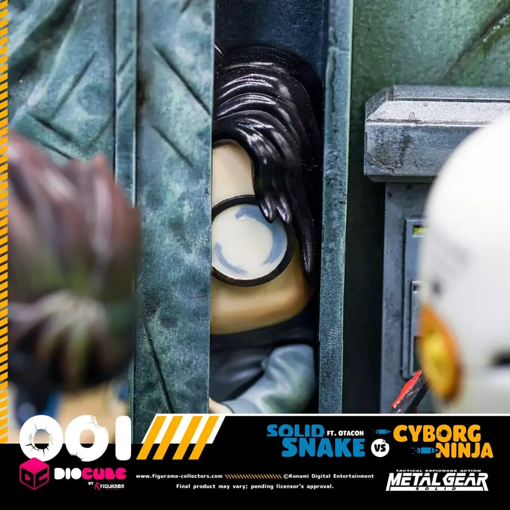 Metal Gear Solid DioCube PVC Diorama Solid Snake Vs Cyborg Ninja Ft Otacon 15 cm fotografija izdelka