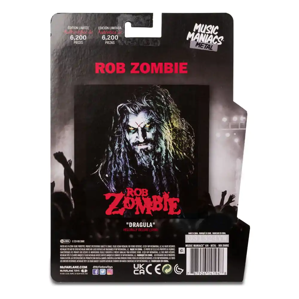 Akcijska figura Metal Music Maniacs Wave 2 Rob Zombie 15 cm fotografija izdelka