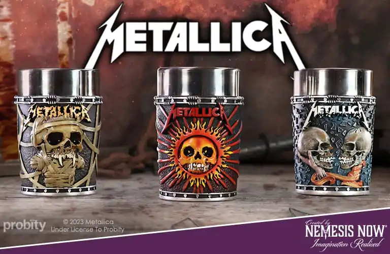 Metallica Kozarčki za šot Pushead Art 3-Pack fotografija izdelka