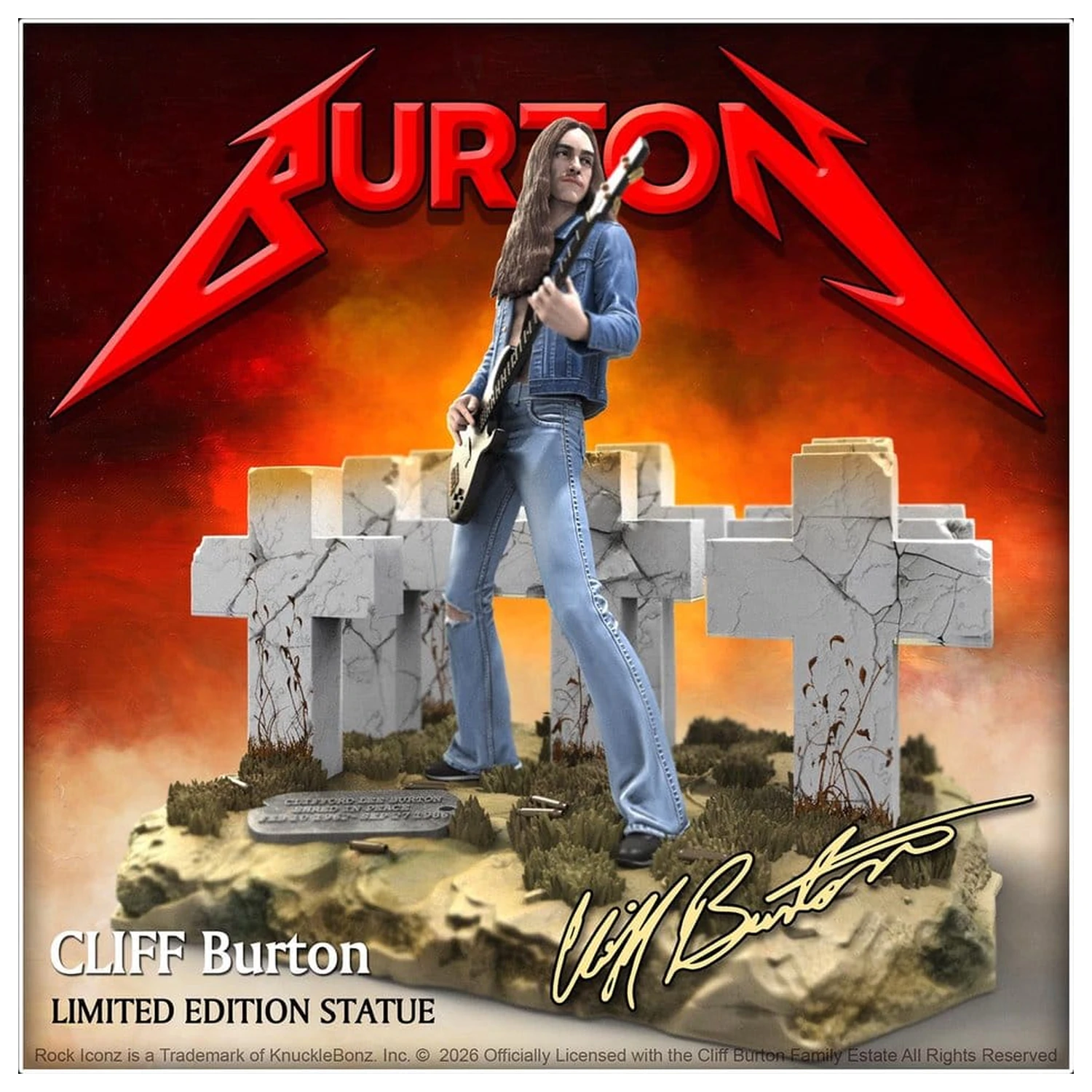 Metallica Rock Iconz figurica Cliff Burton III 21 cm fotografija izdelka