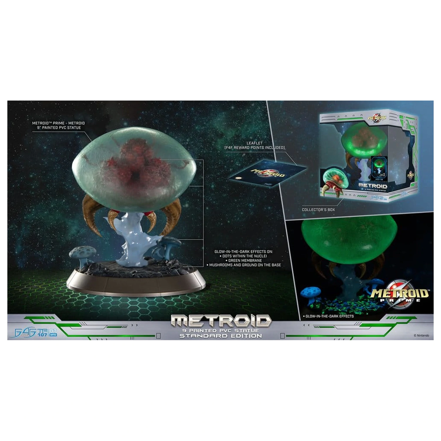 Metroid Prime PVC figura Metroid (standardna) (sveti v temi) 21 cm fotografija izdelka