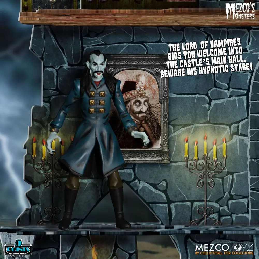 Mezco's Monsters 5 Points akcijske figure Tower of Fear Deluxe Set 9 cm fotografija izdelka