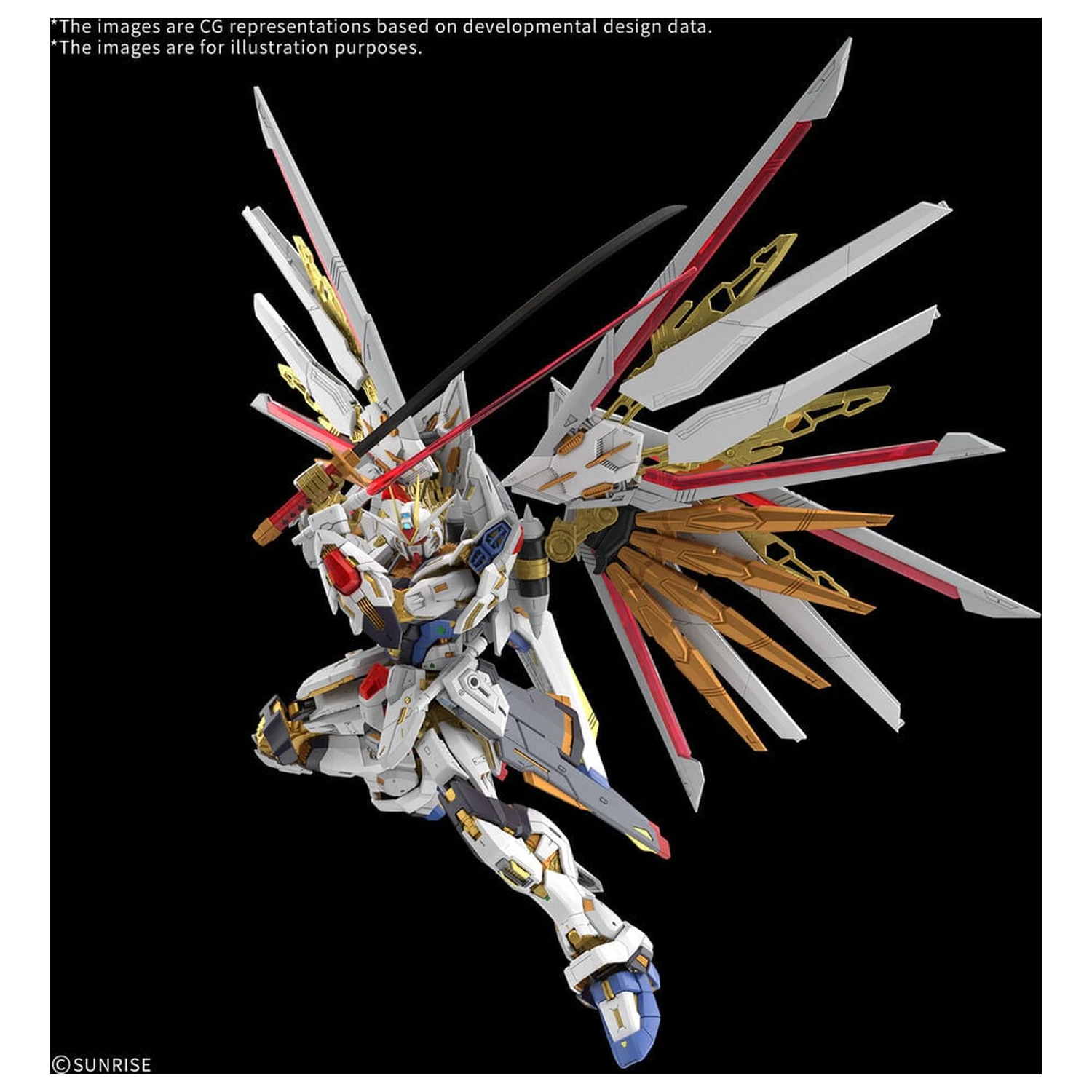 MGEX 1/100 Mighty Strike Freedom Gundam Mobile Suit Gundam SEED Freedom Master Grade Extreme Komplet modela fotografija izdelka