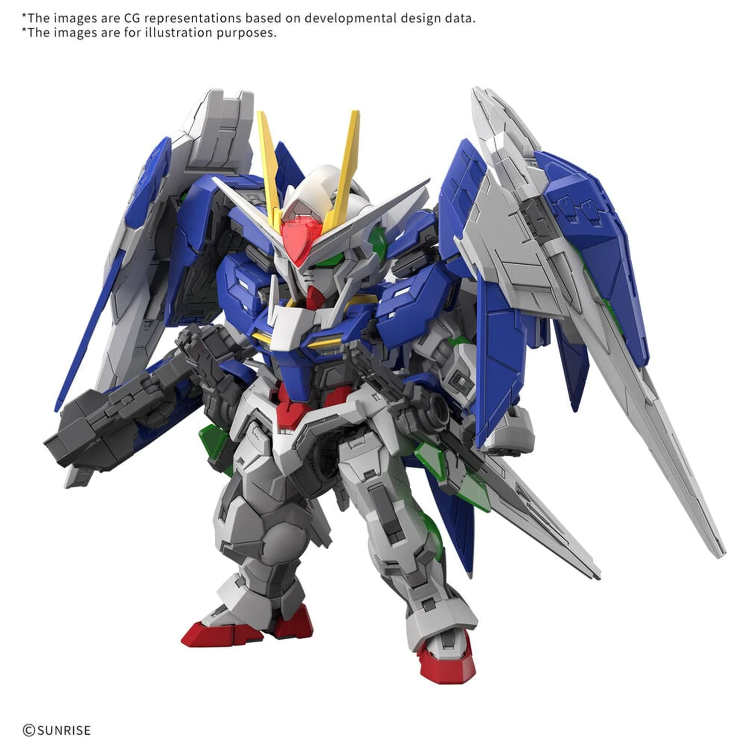 MGSD 00 Raiser Mobile Suit Gundam 00 Master Grade SD Komplet modelov fotografija izdelka