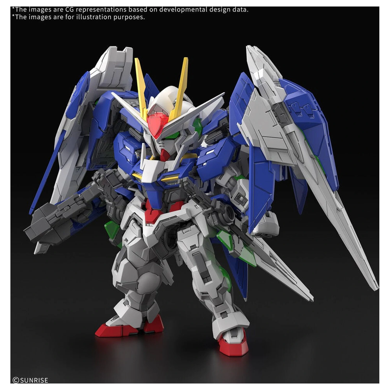 MGSD 00 Raiser Mobile Suit Gundam 00 Master Grade SD Komplet modelov fotografija izdelka