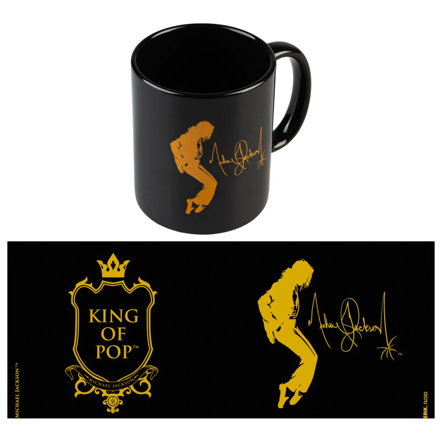 Michael Jackson Mug King of Pop Black 350 ml skodelica fotografija izdelka