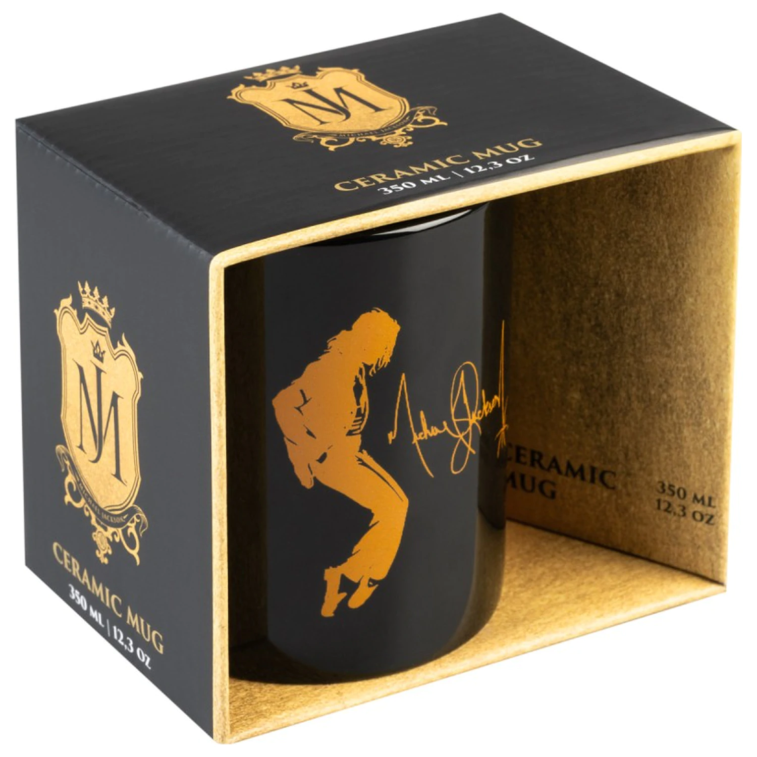 Michael Jackson Mug King of Pop Black 350 ml skodelica fotografija izdelka