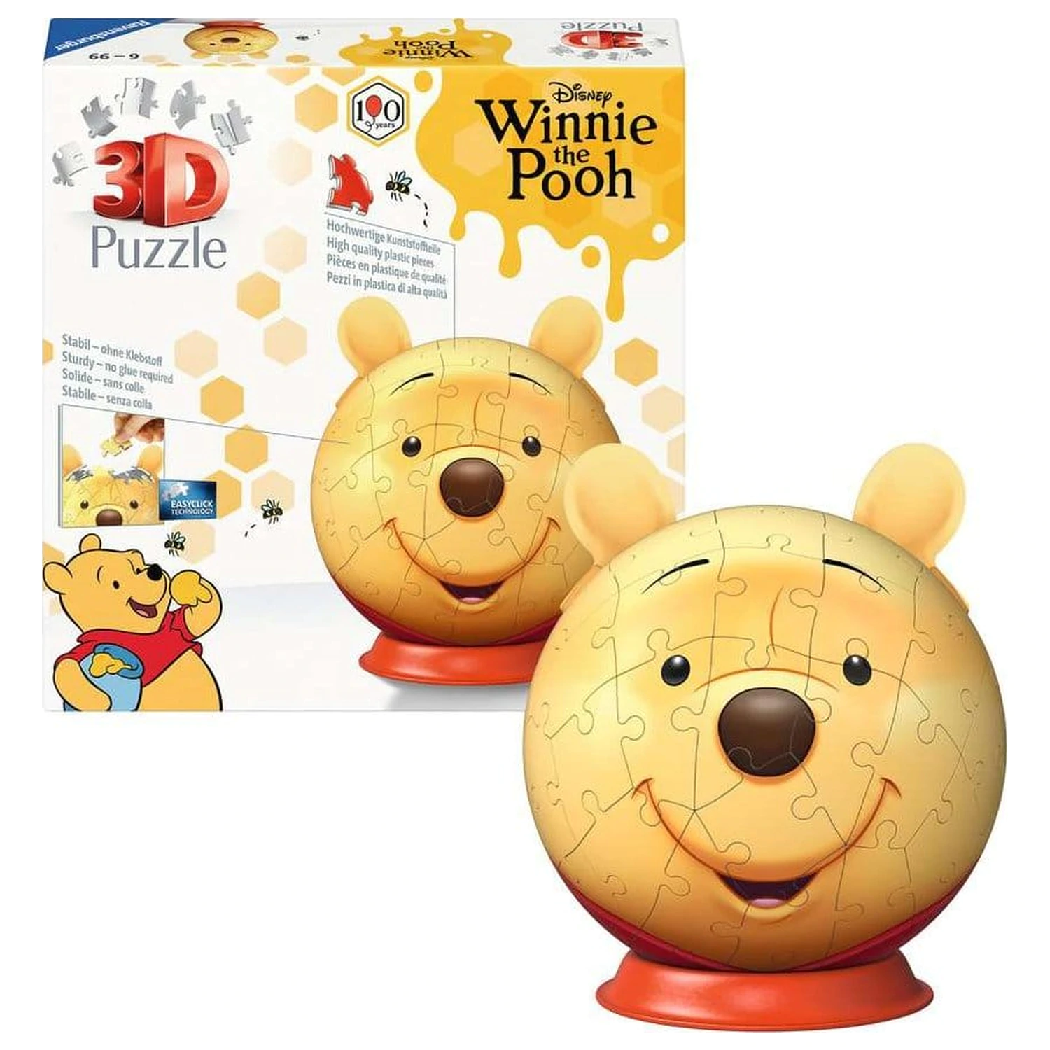 Winnie the Pooh 3D sestavljanka žoga z ušesi (77 kosov) fotografija izdelka