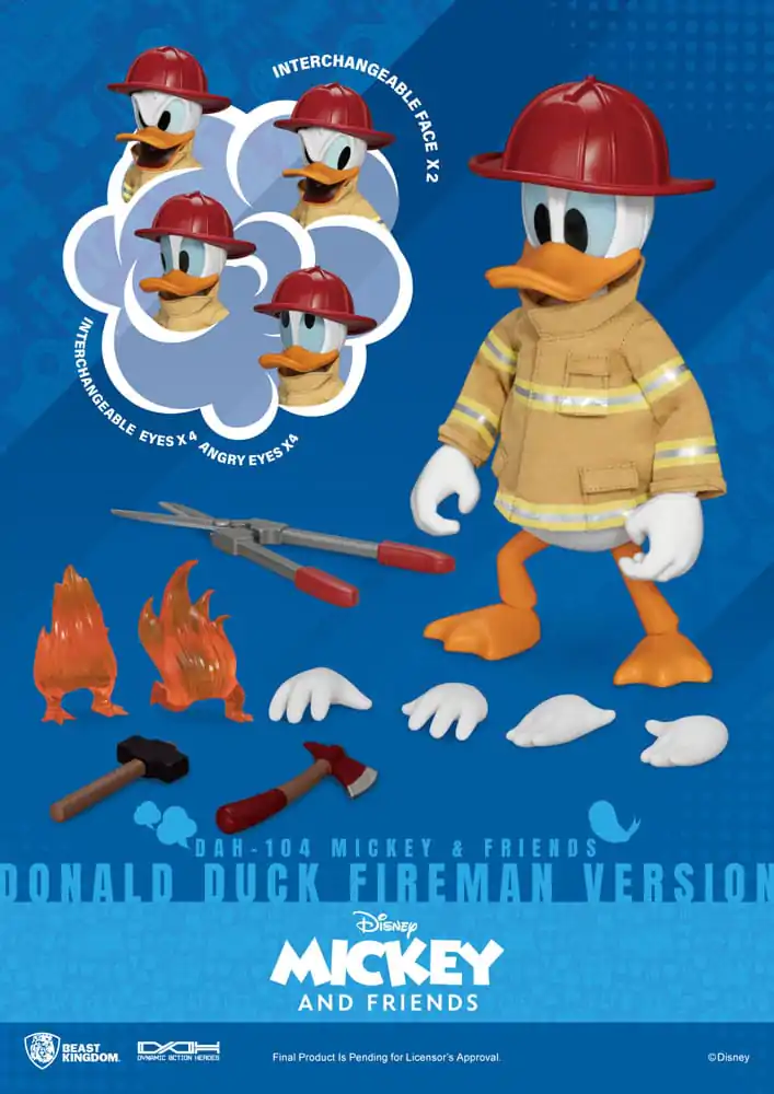 Mickey & Friends Dynamic 8ction Heroes akcijska figura 1/9 Donald Duck Fireman Ver. 24 cm fotografija izdelka