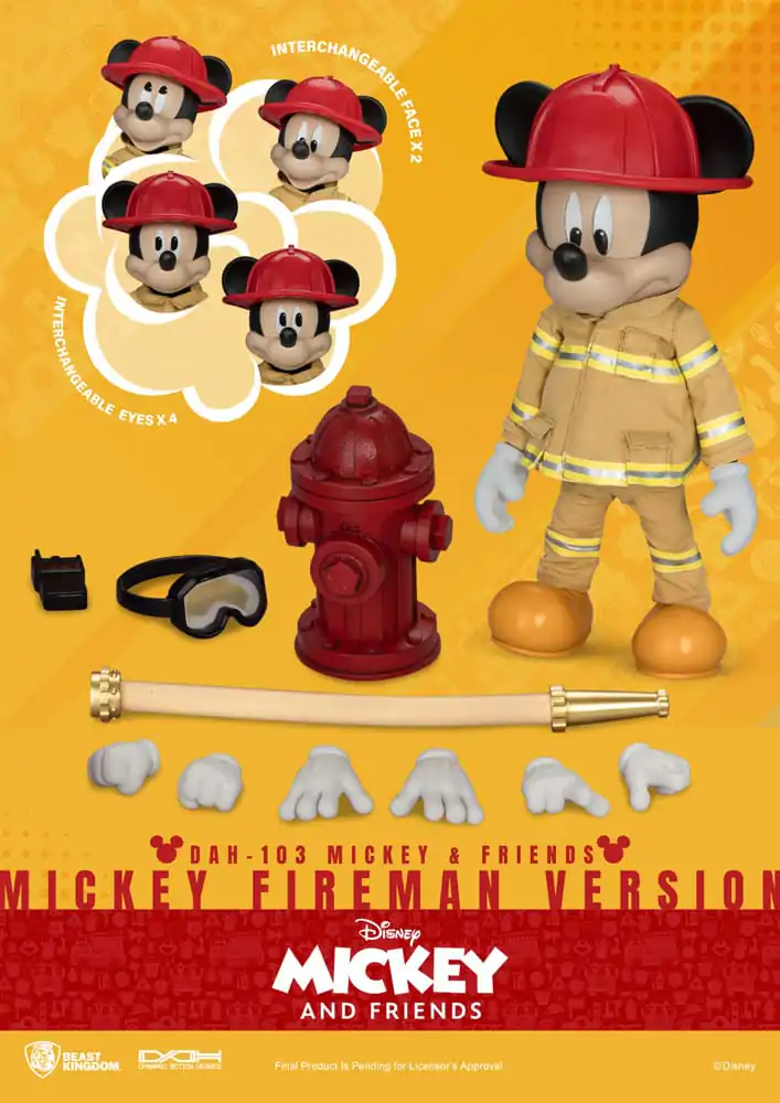 Mickey & Friends Dynamic 8ction Heroes akcijska figura 1/9 Mickey Fireman Ver. 24 cm fotografija izdelka