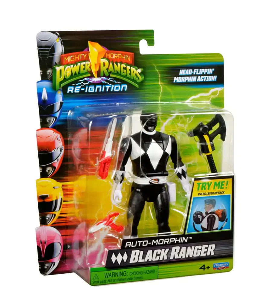 Mighty Morphin Power Rangers Action Figure Auto-Morphin Black Ranger 12 cm Akcijska Figura fotografija izdelka