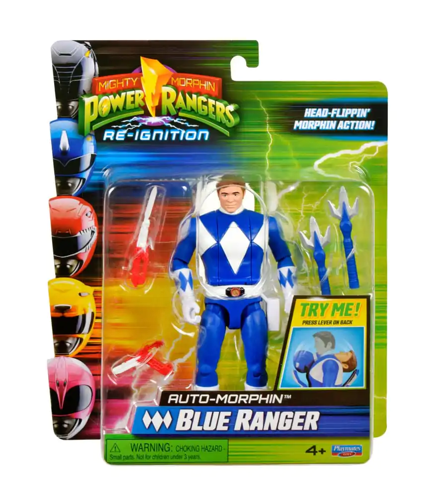 Mighty Morphin Power Rangers Action Figure Auto-Morphin Blue Ranger 12 cm Akcijska Figura fotografija izdelka