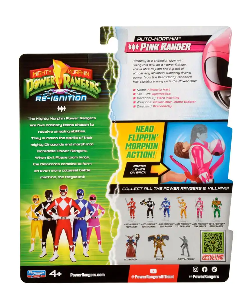 Mighty Morphin Power Rangers Action Figure Auto-Morphin Pink Ranger 12 cm akcijska figura fotografija izdelka