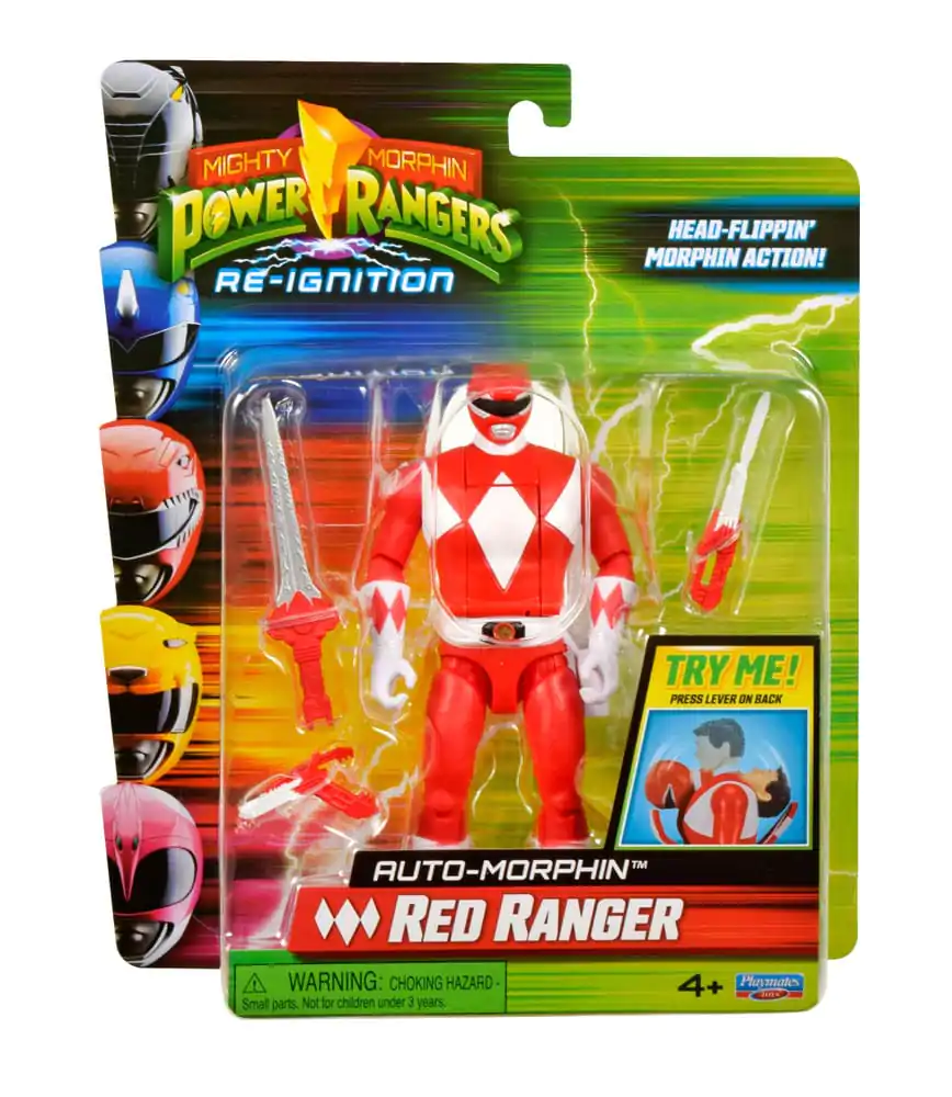 Mighty Morphin Power Rangers Action Figure Auto-Morphin Red Ranger 12 cm akcijska figura fotografija izdelka
