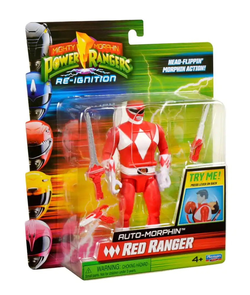 Mighty Morphin Power Rangers Action Figure Auto-Morphin Red Ranger 12 cm akcijska figura fotografija izdelka