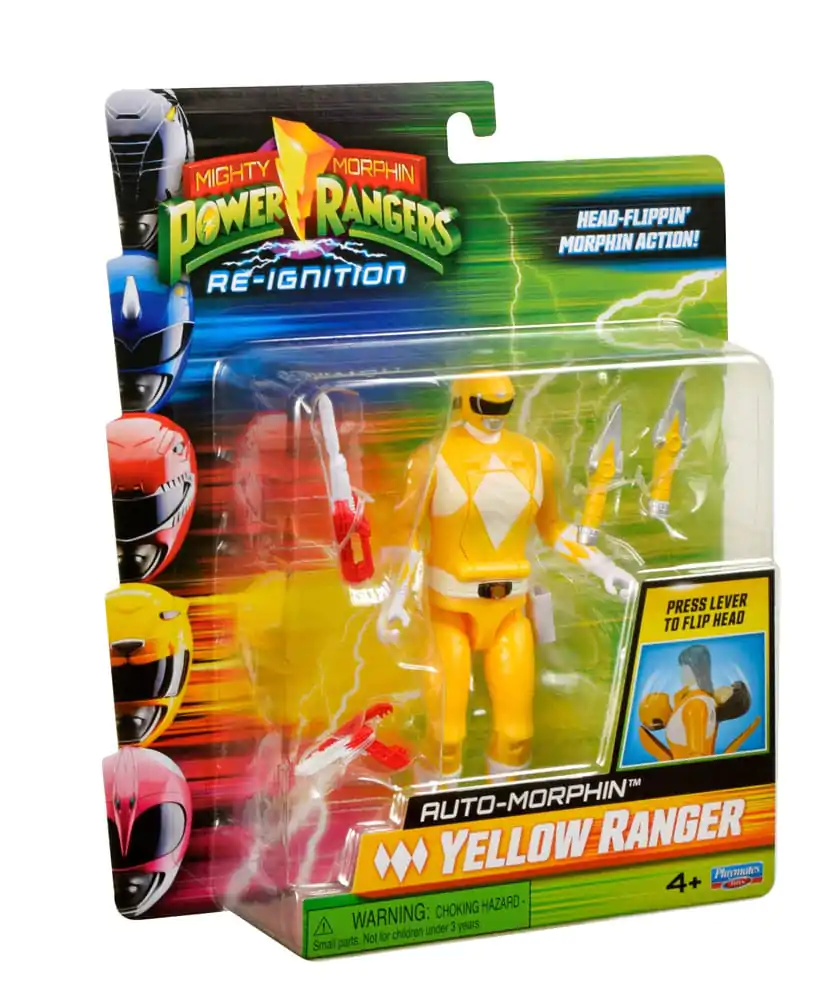 Mighty Morphin Power Rangers Action Figure Auto-Morphin Yellow Ranger 12 cm Akcijska Figura fotografija izdelka