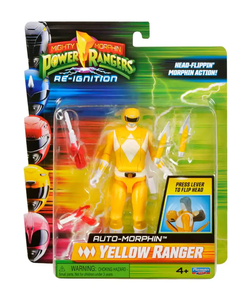 Mighty Morphin Power Rangers Action Figure Auto-Morphin Yellow Ranger 12 cm Akcijska Figura fotografija izdelka