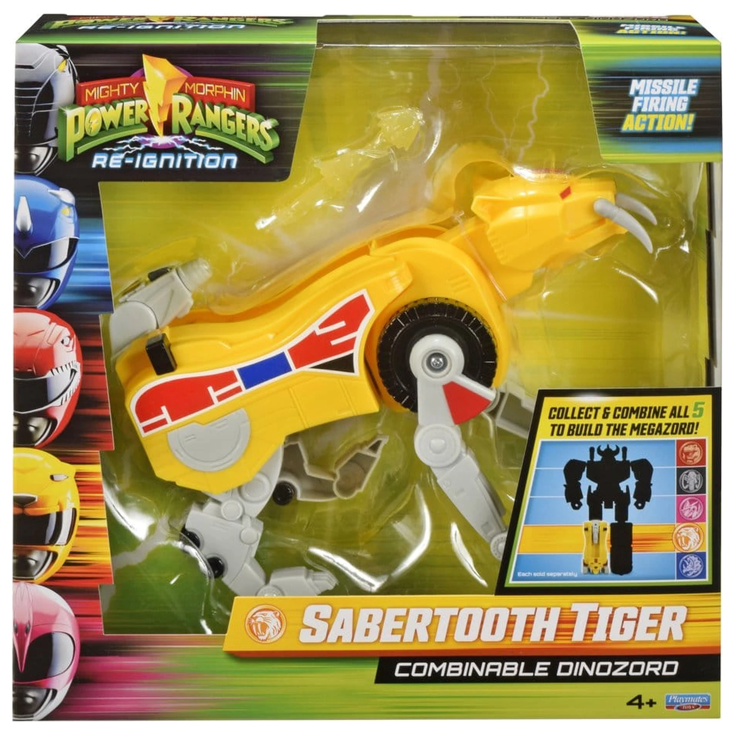 Mighty Morphin Power Rangers Kombinirana Dinozord Akcijska Figura Sabljasti Tiger 20 cm fotografija izdelka