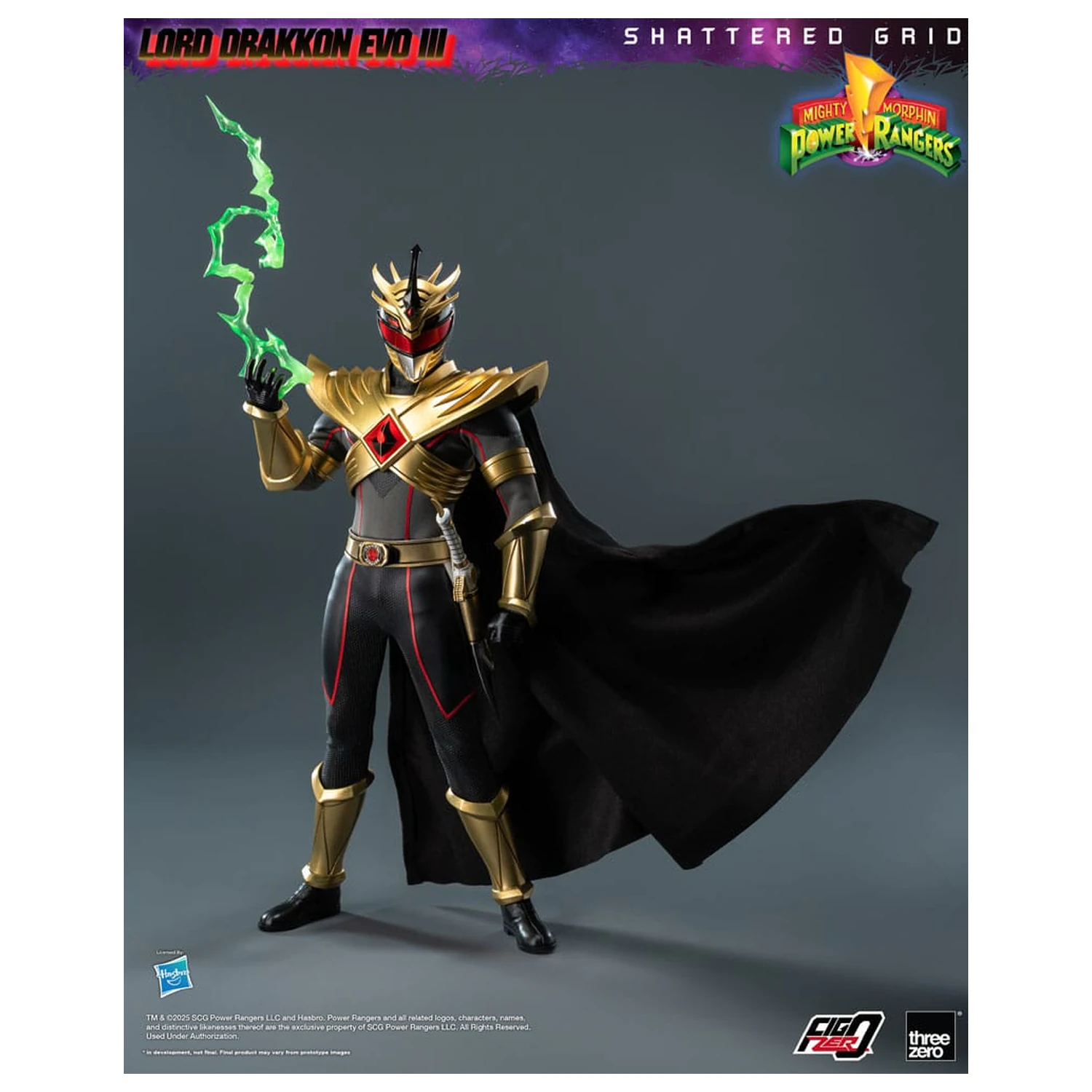 Mighty Morphin Power Rangers Shattered Grid FigZero akcijska figura 1/6 Lord Drakkon Evo III 30 cm fotografija izdelka