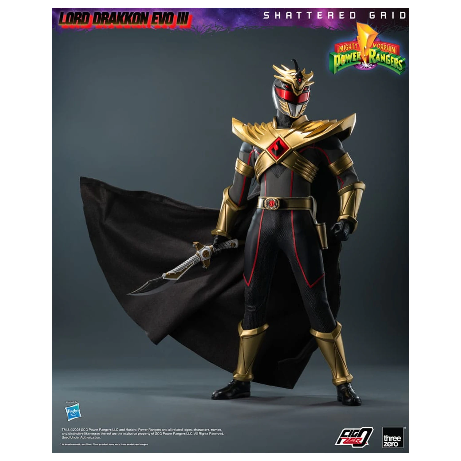 Mighty Morphin Power Rangers Shattered Grid FigZero akcijska figura 1/6 Lord Drakkon Evo III 30 cm fotografija izdelka
