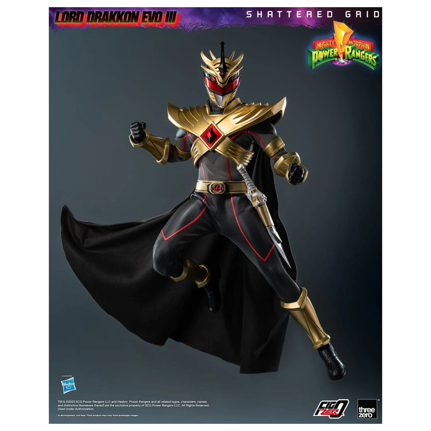 Mighty Morphin Power Rangers Shattered Grid FigZero akcijska figura 1/6 Lord Drakkon Evo III 30 cm fotografija izdelka