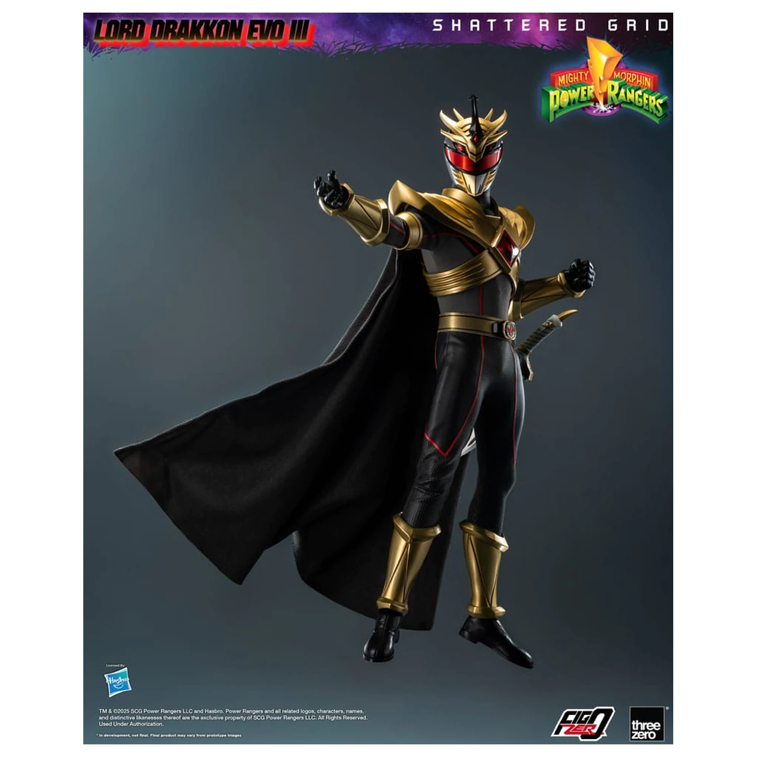 Mighty Morphin Power Rangers Shattered Grid FigZero akcijska figura 1/6 Lord Drakkon Evo III 30 cm fotografija izdelka