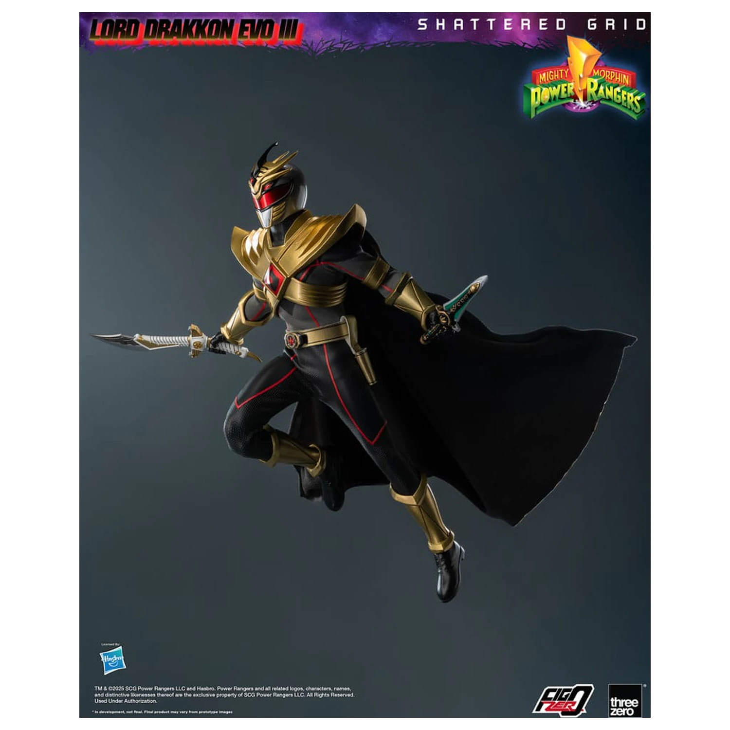 Mighty Morphin Power Rangers Shattered Grid FigZero akcijska figura 1/6 Lord Drakkon Evo III 30 cm fotografija izdelka