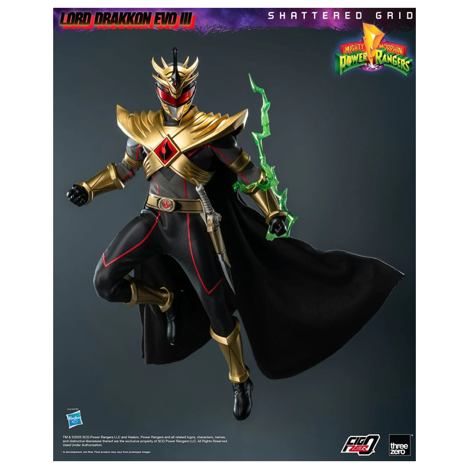 Mighty Morphin Power Rangers Shattered Grid FigZero akcijska figura 1/6 Lord Drakkon Evo III 30 cm fotografija izdelka