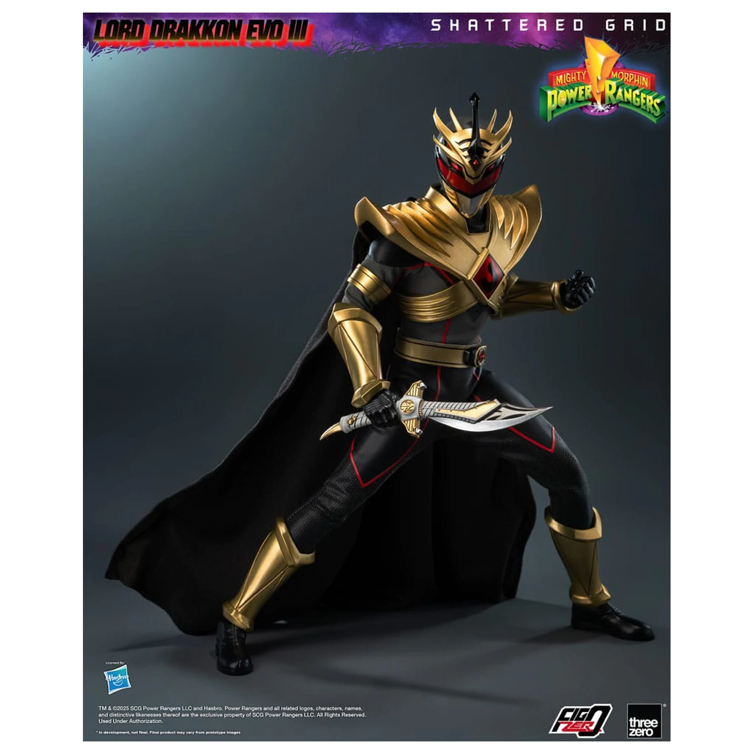 Mighty Morphin Power Rangers Shattered Grid FigZero akcijska figura 1/6 Lord Drakkon Evo III 30 cm fotografija izdelka